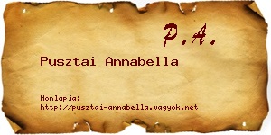 Pusztai Annabella névjegykártya
